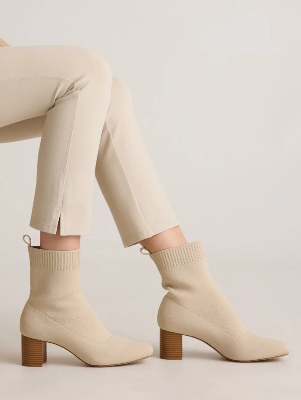 Quince Eco Knit Heeled Bootie